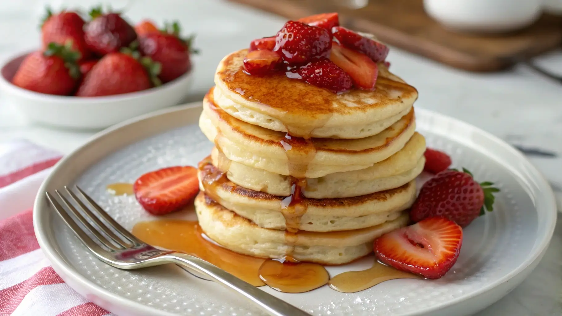 Delicious mini pancake stack