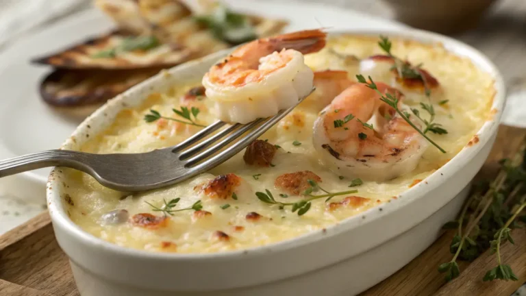 Gourmet seafood cassolette served in ramekins