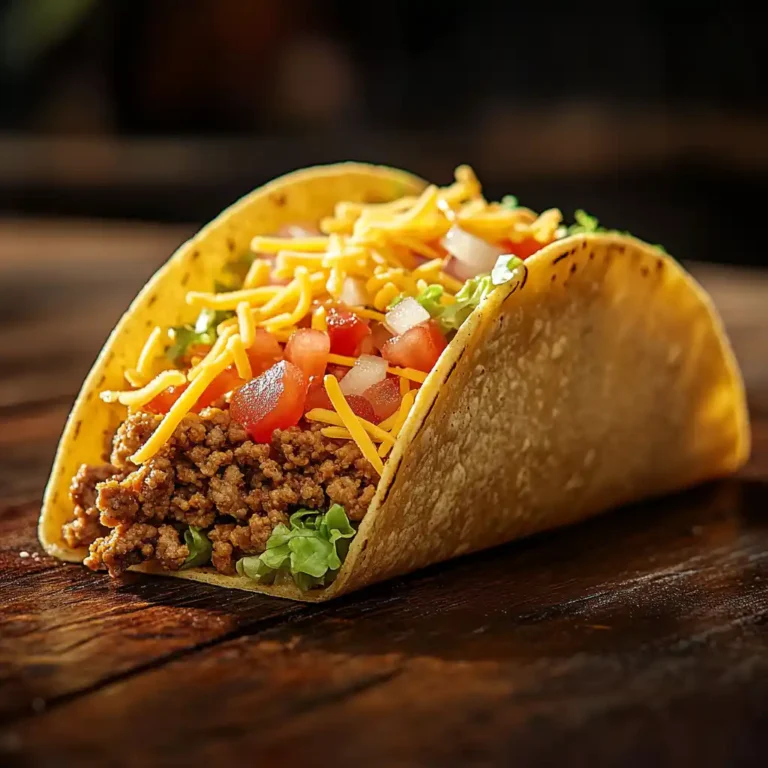 Plated Taco Bell Meat Taco