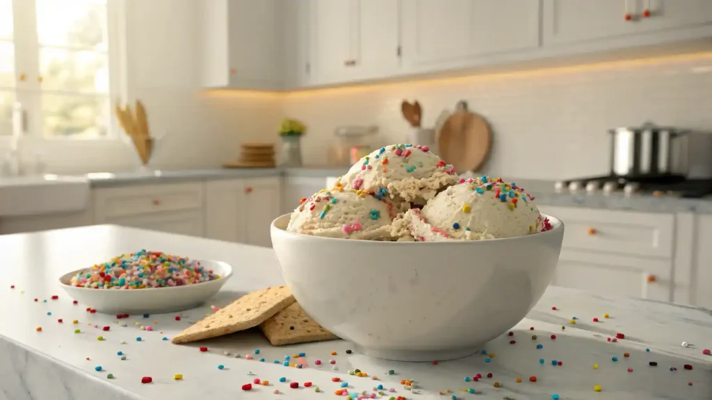 Serving suggestions for Pop-Tart Ice Cream with various toppings.