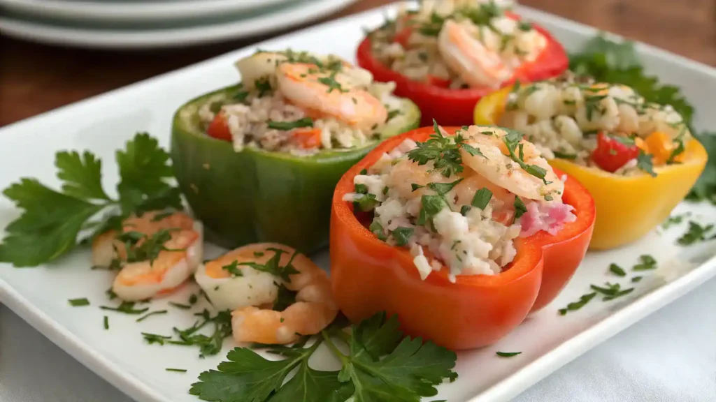 Delicious Seafood Stuffed Peppers