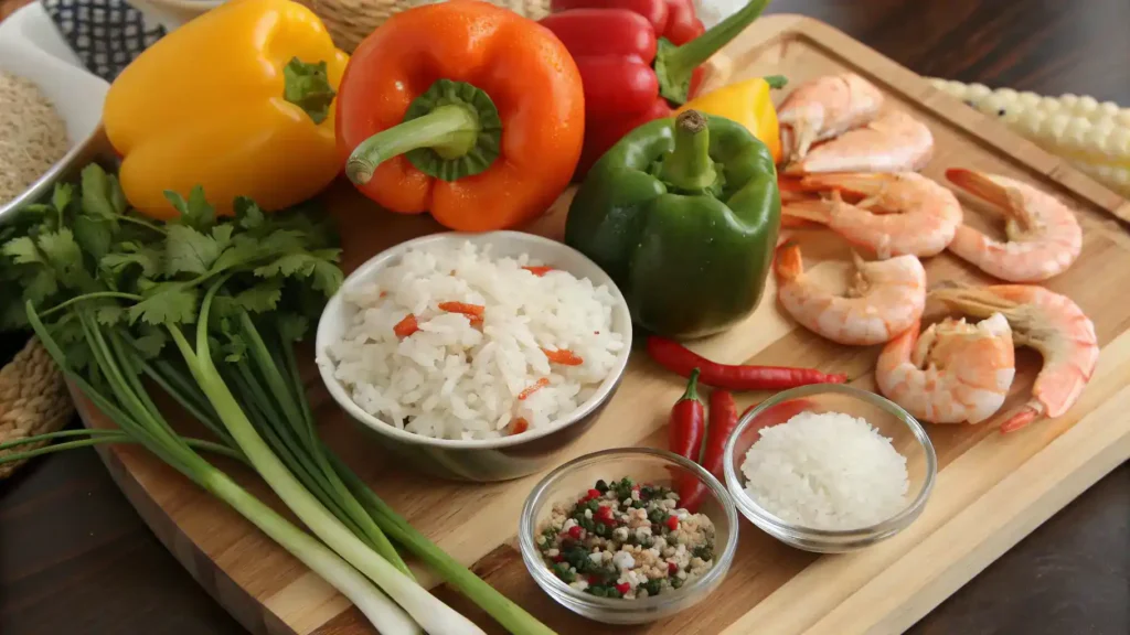 Ingredients for Seafood Stuffed Peppers
