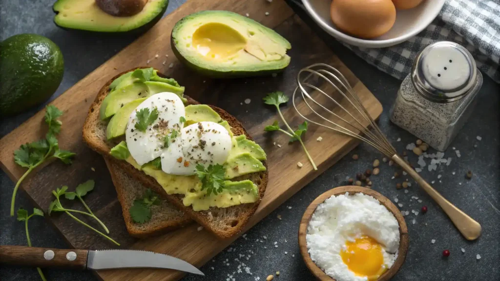Pro tips for making Avocado Toast with Poached Egg, including ripe avocados and cooking techniques.